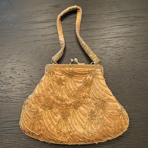 Small gold sequins evening bag